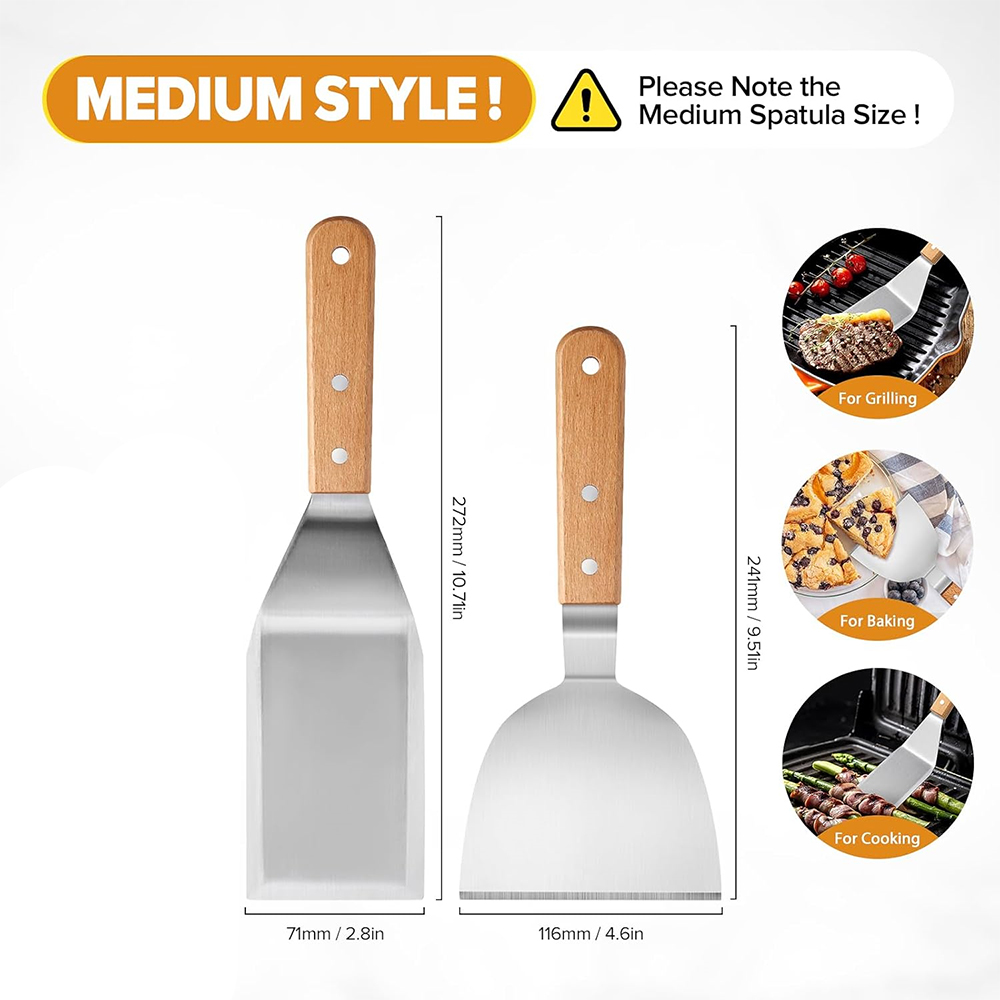 Conjunto de Espátulas de Metal - Okonomiyaki Spatula avaliação e preço
